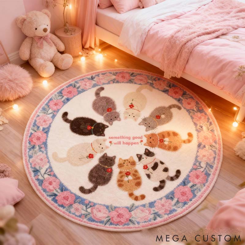 Personalized Cat Lover Something Good Will Happen Rug
