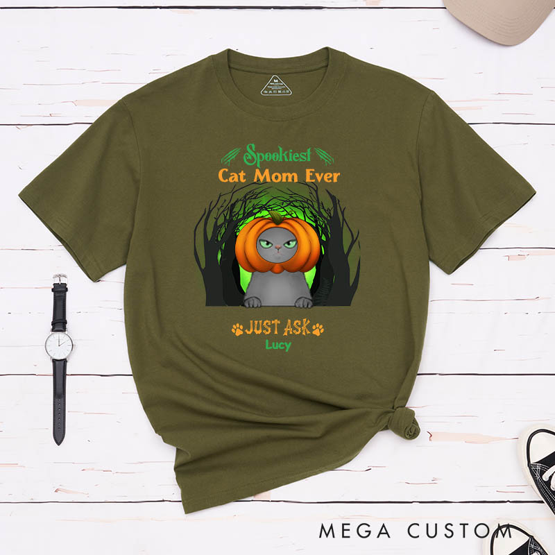 Personalized Cat Lover Spookiest Cat Lover Ever Just Ask T-Shirt
