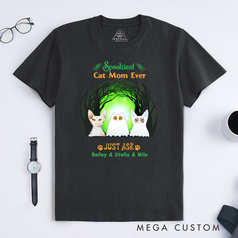 Personalized Cat Lover Spookiest Cat Lover Ever Just Ask T-Shirt
