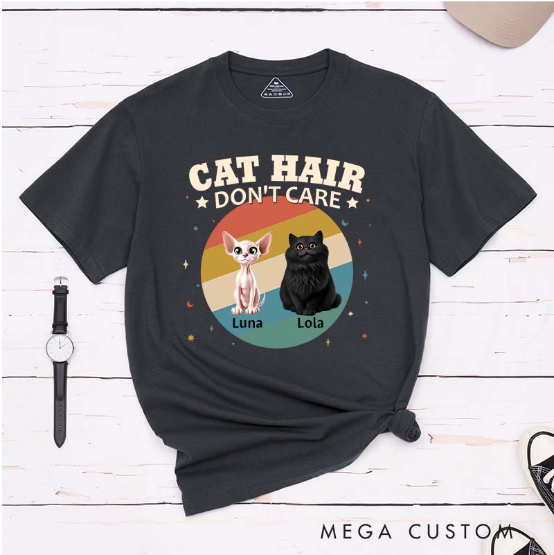 Personalized Cat Lover Spread Love Like Cat Hair T-Shirt