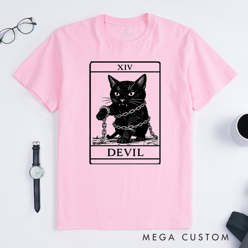 Personalized Cat Lover Tarot Card Black Cat Comfort Tarot Death T-Shirt