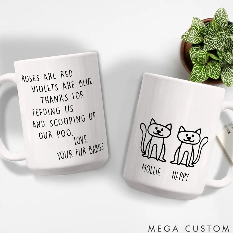 Personalized Cat Lover Thank You for Scooping My Poo Mug
