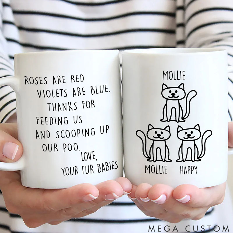 Personalized Cat Lover Thank You for Scooping My Poo Mug
