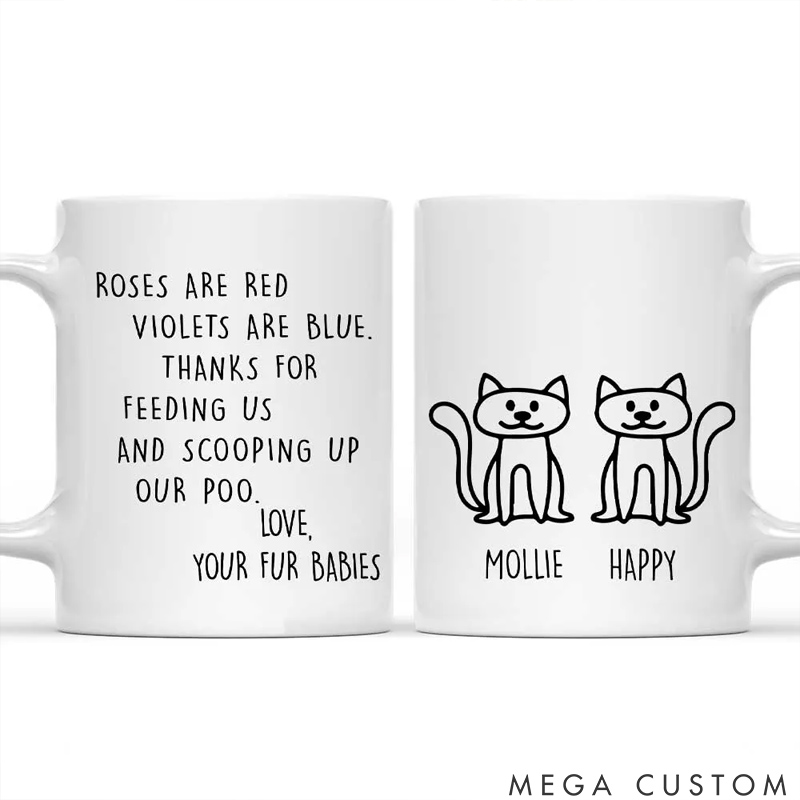 Personalized Cat Lover Thank You for Scooping My Poo Mug