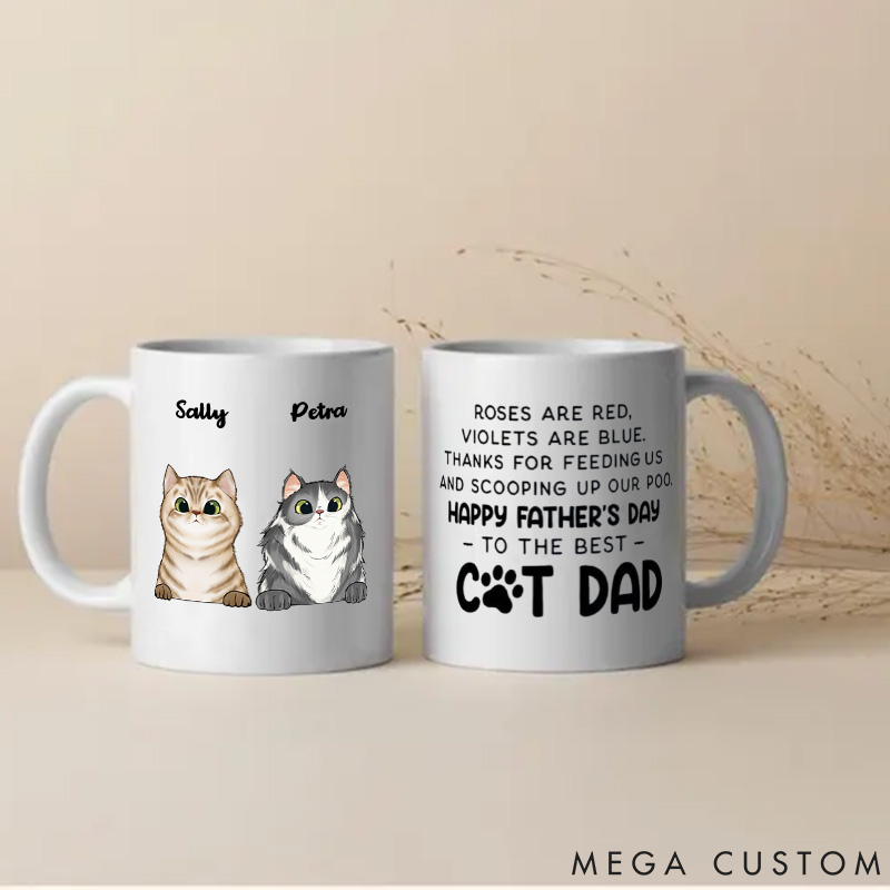 Personalized Cat Lover Thanks for Feeding Me and Scooping Up My Poo Mugs
