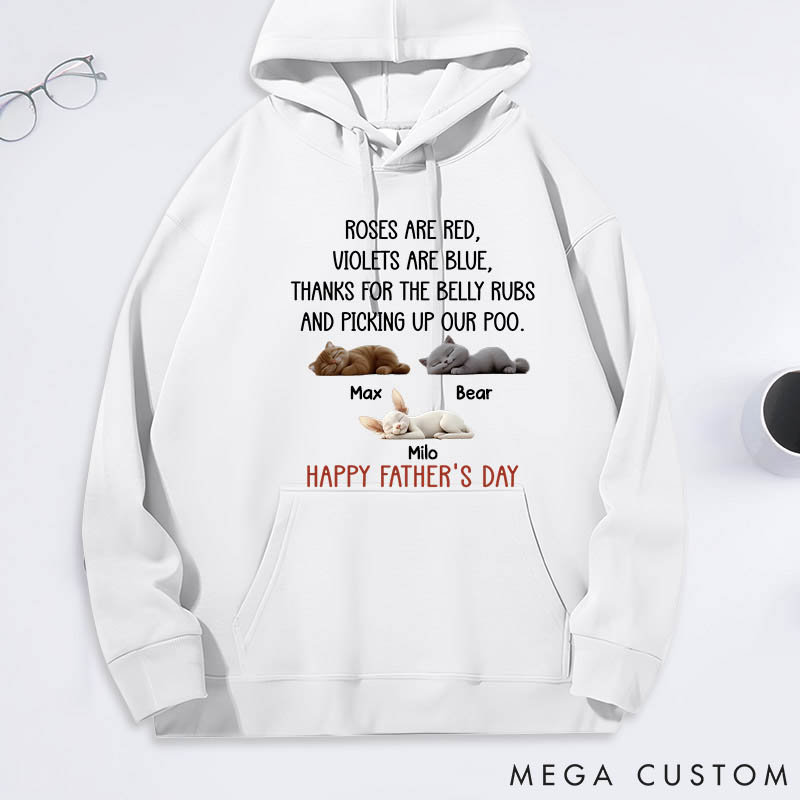 Personalized Cat Lover Thanks for the Belly Rubs Classic Hoodies