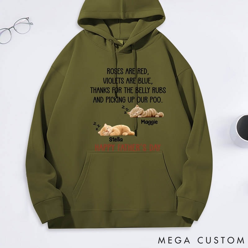 Personalized Cat Lover Thanks for the Belly Rubs Classic Hoodies