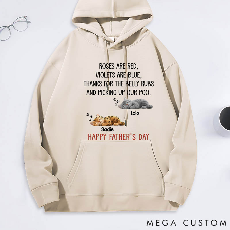 Personalized Cat Lover Thanks for the Belly Rubs Classic Hoodies