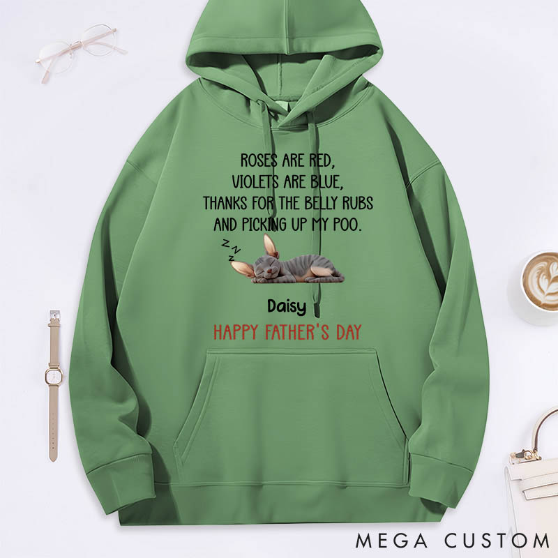 Personalized Cat Lover Thanks for the Belly Rubs Classic Hoodies