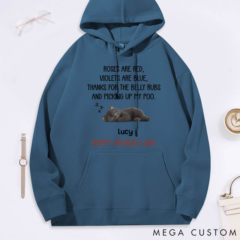 Personalized Cat Lover Thanks for the Belly Rubs Classic Hoodies