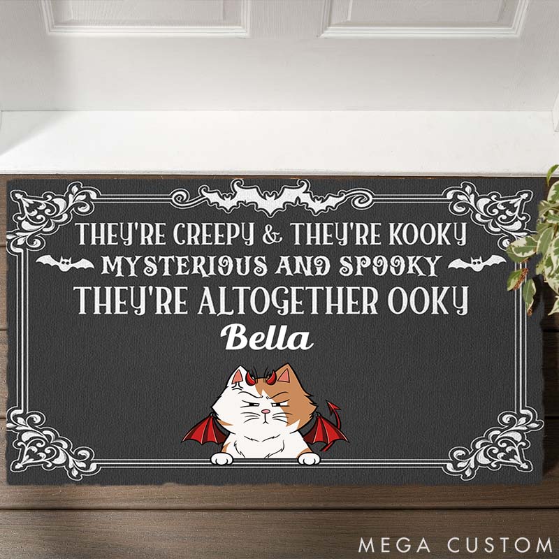 Personalized Cat Lover They Are Altogether Ooky Doormat