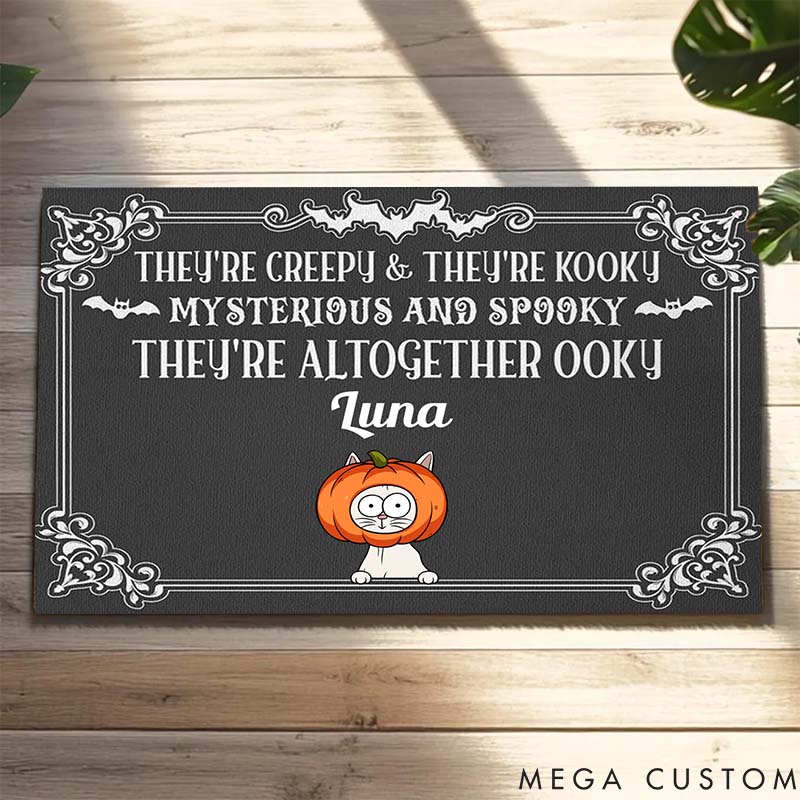 Personalized Cat Lover They Are Altogether Ooky Doormat