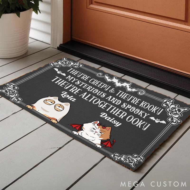Personalized Cat Lover They Are Altogether Ooky Doormat