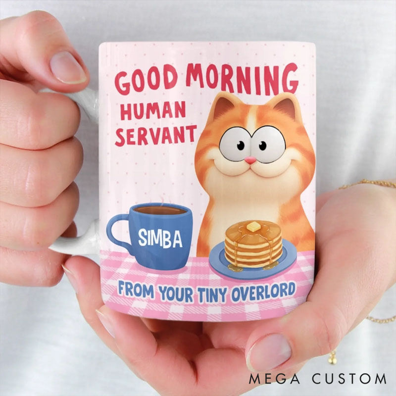 Personalized Cat Lover Tiny Boss Energy Mugs
