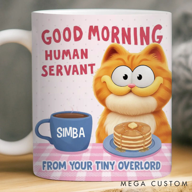 Personalized Cat Lover Tiny Boss Energy Mugs