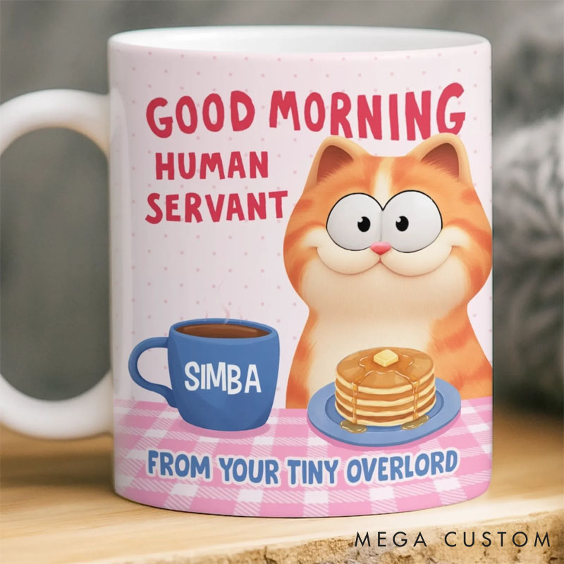 Personalized Cat Lover Tiny Boss Energy Mugs