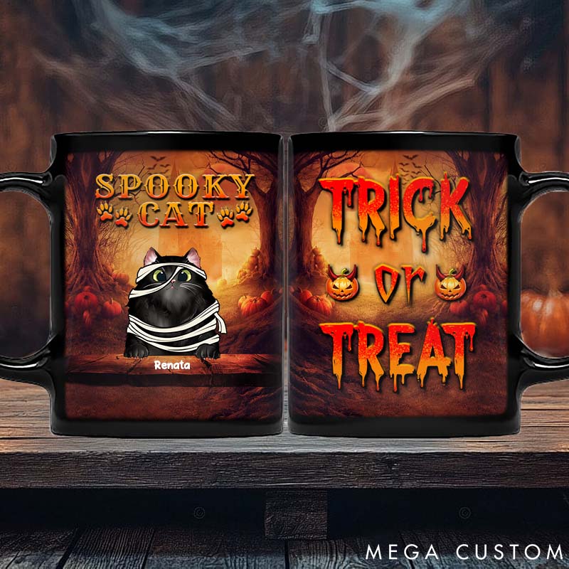 Personalized Cat Lover Trick Treat Mugs