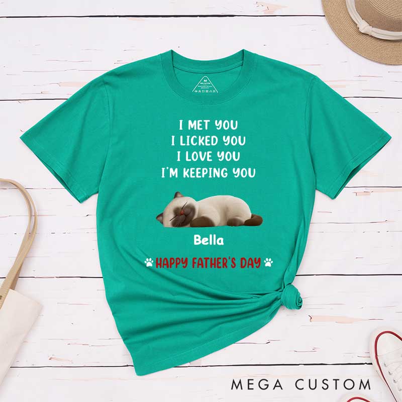 Personalized Cat Lover We Licked and Love You Ver Cat T-Shirt