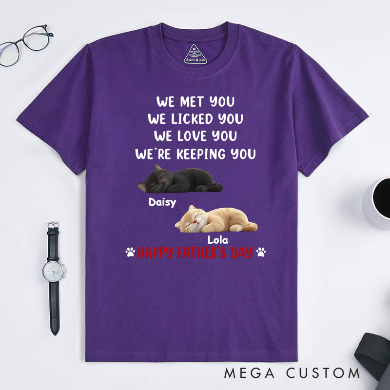 Personalized Cat Lover We Licked and Love You Ver Cat T-Shirt