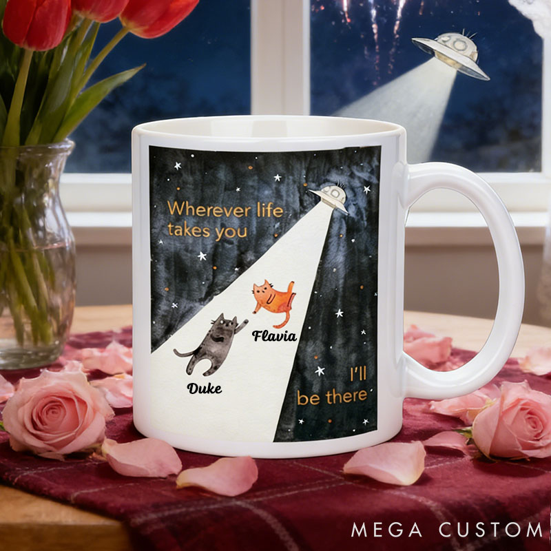 Personalized Cat Lover Wherever Life Takes You I'll be There Mug