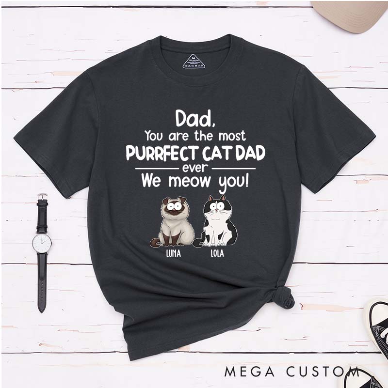 Personalized Cat Lover You Are The Most Purrfect Cat Dad T-Shirt