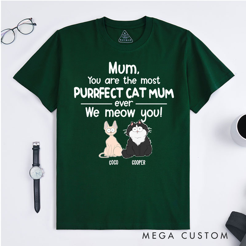 Personalized Cat Lover You Are The Most Purrfect Cat Mom T-Shirt