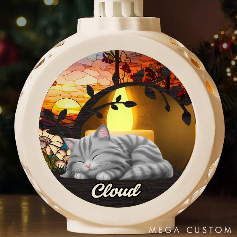 Personalized Cat Lover always Missed Never Replaced Lantern Ornament