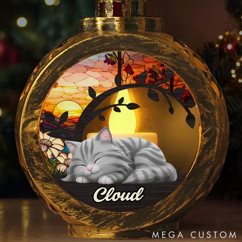 Personalized Cat Lover always Missed Never Replaced Lantern Ornament