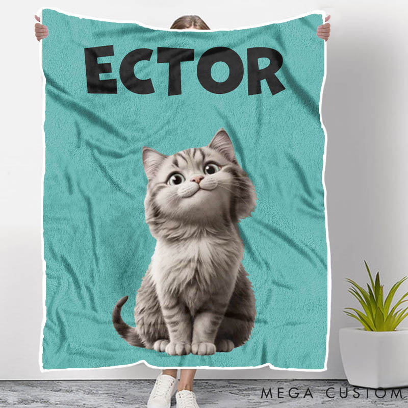 Personalized Cat Lover every Peek Comes with a Wag Throw Blanket