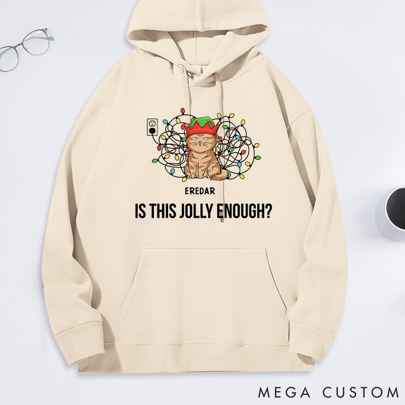 Personalized Cat Lover everything is Fine Christmas Classic Hoodies