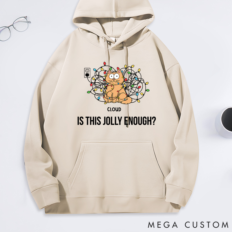 Personalized Cat Lover everything is Fine Christmas Classic Hoodies