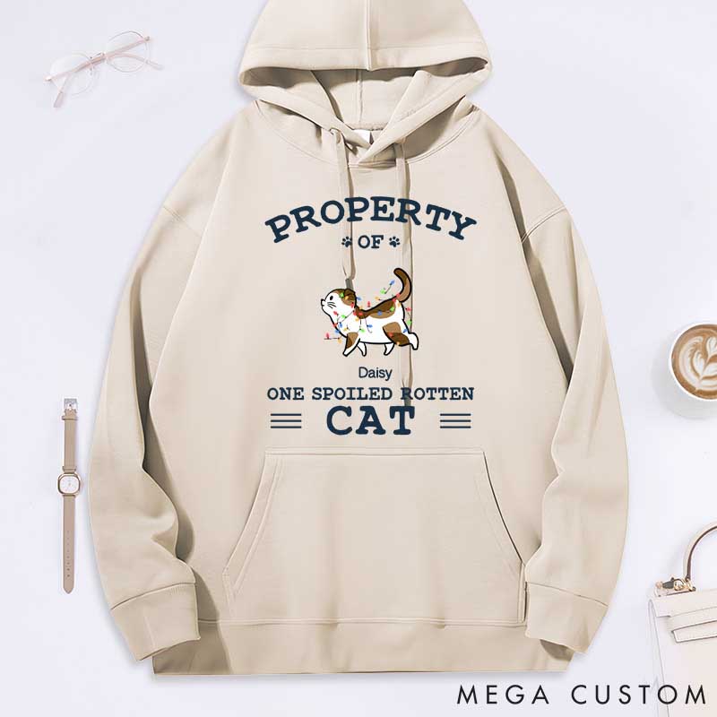 Personalized Cat Lover the Spoiled Rotten Cats Classic Hoodies