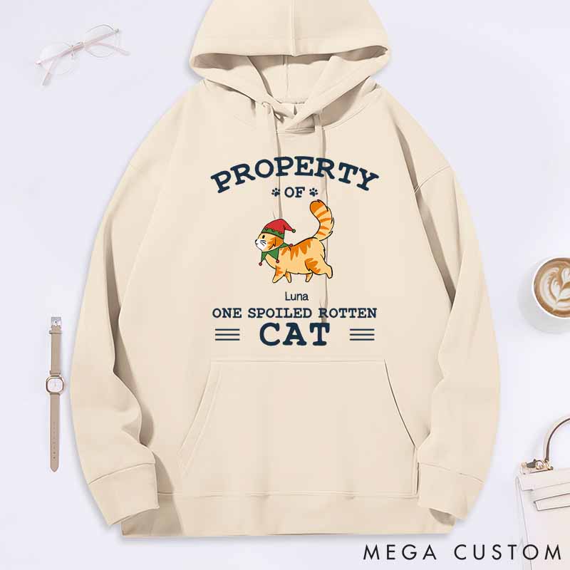 Personalized Cat Lover the Spoiled Rotten Cats Classic Hoodies