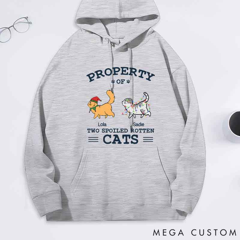 Personalized Cat Lover the Spoiled Rotten Cats Classic Hoodies
