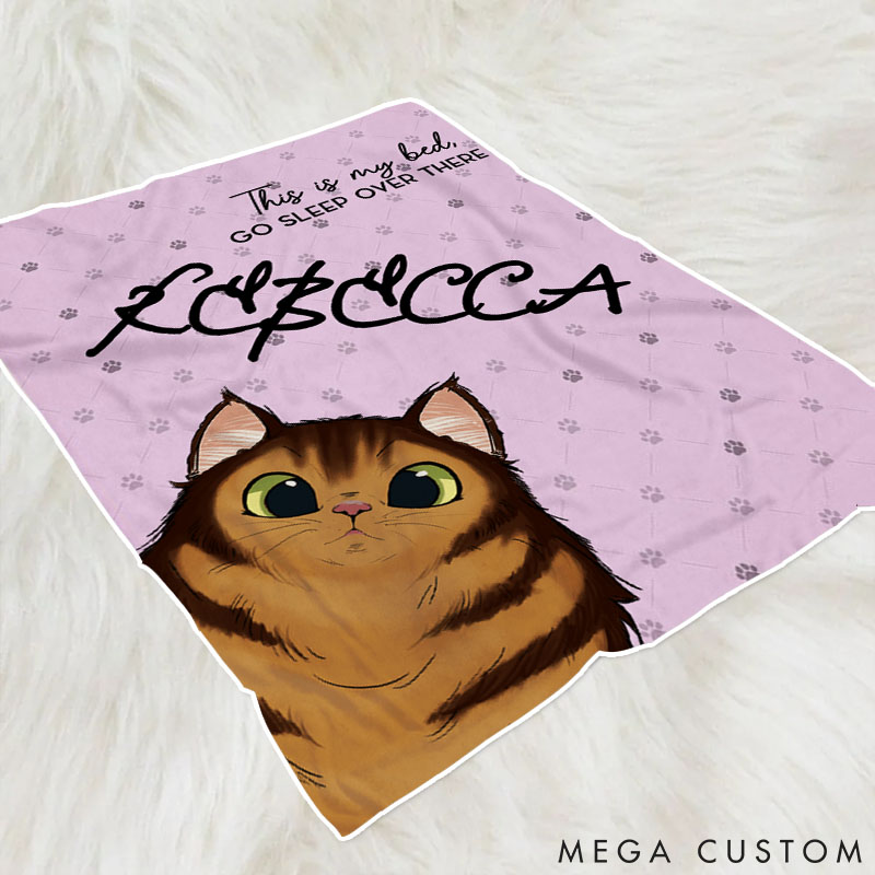 Personalized Cat Lover this is Our Bed Throw Blanket
