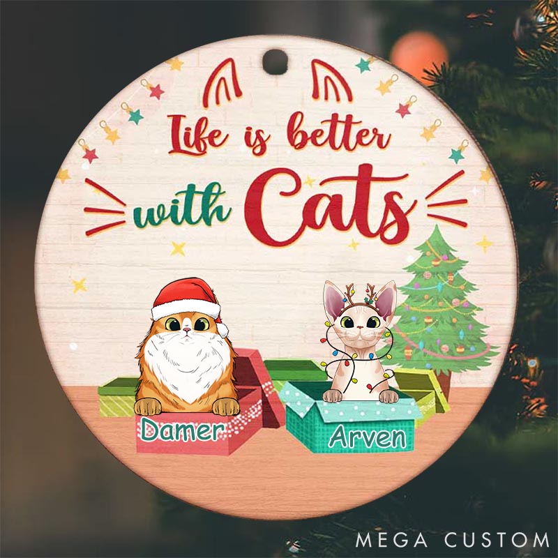 Personalized Cat Lover this the Season to be Jolly Christmas Ornament