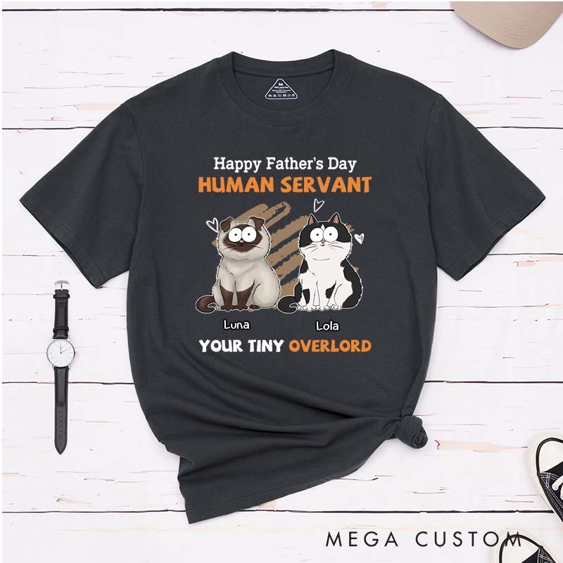 Personalized Cat Lover to My Human Servant T-Shirt