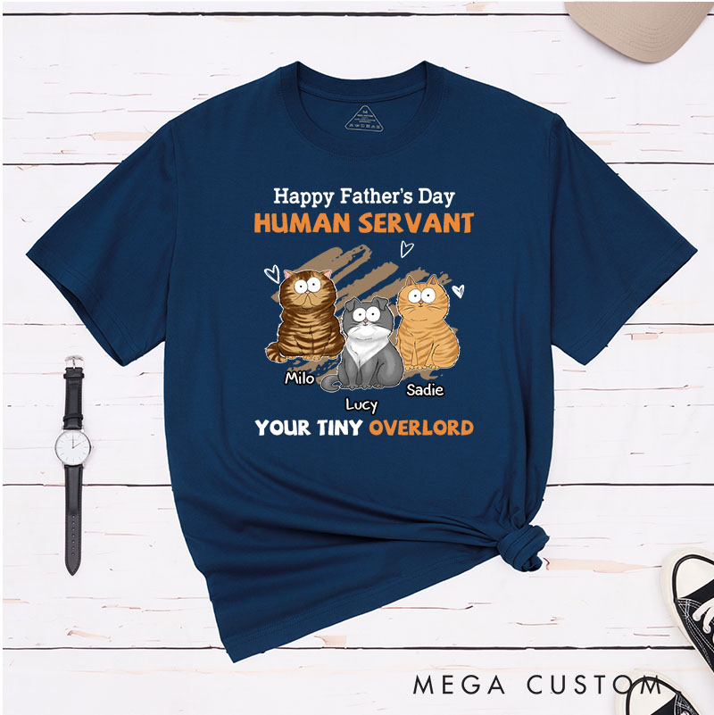 Personalized Cat Lover to My Human Servant T-Shirt
