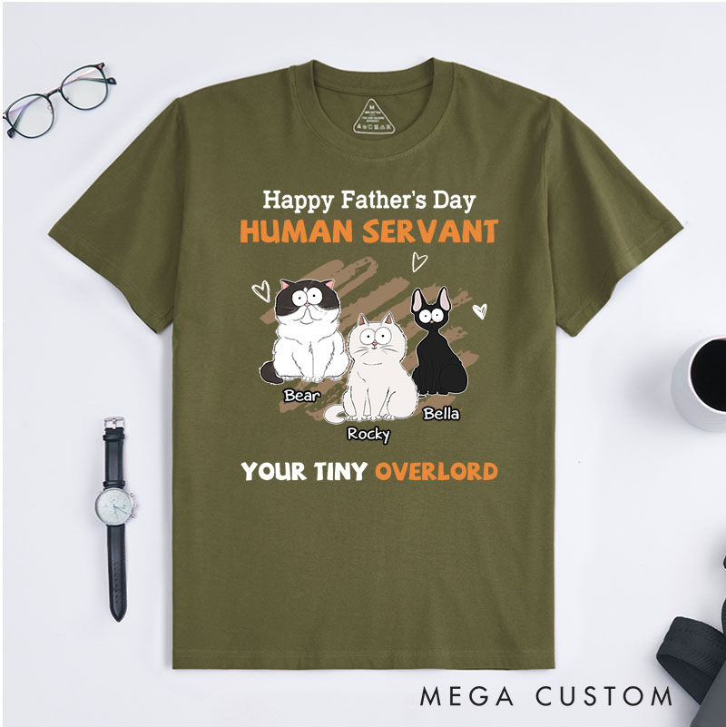 Personalized Cat Lover to My Human Servant T-Shirt