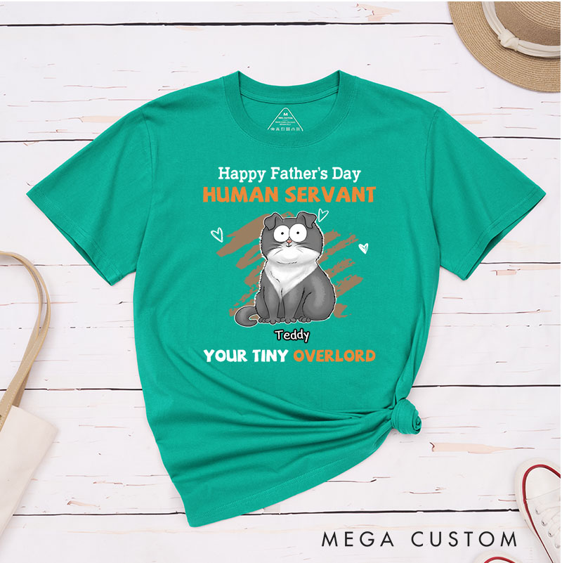 Personalized Cat Lover to My Human Servant T-Shirt