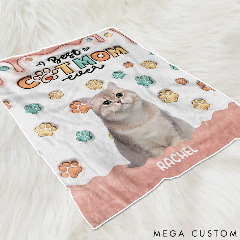Personalized Cat Lover when I Needed a Hand I Found a Paw Cat Mom Throw Blanket