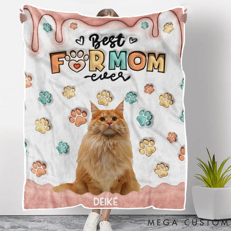 Personalized Cat Lover when I Needed a Hand I Found a Paw Cat Mom Throw Blanket