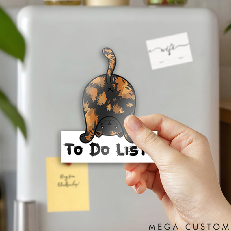 Personalized Cat Lovr Cat Hole The Note List To Do Fridge Magnet