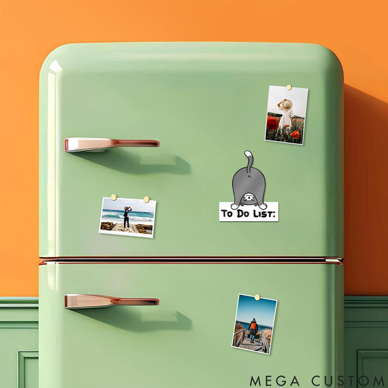 Personalized Cat Lovr Cat Hole The Note List To Do Fridge Magnet