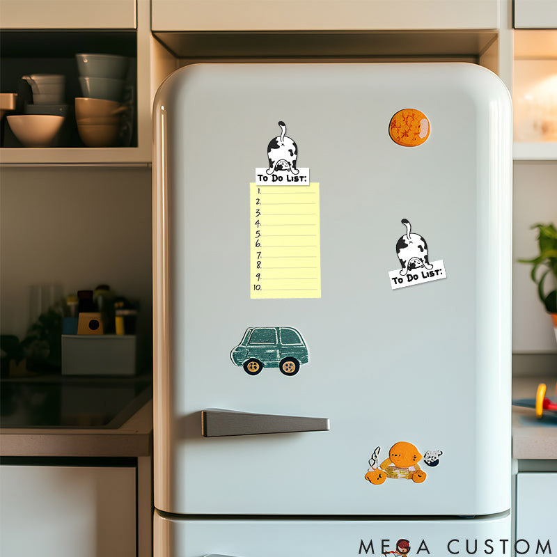 Personalized Cat Lovr Cat Hole The Note List To Do Fridge Magnet