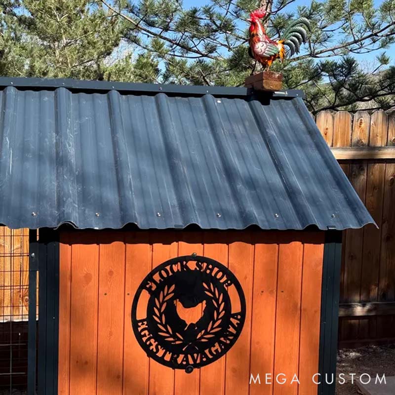 Personalized Chicken Lover Chicken Coop Name Sign Metal Sign
