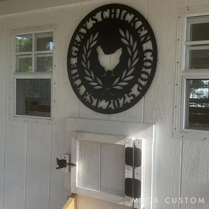 Personalized Chicken Lover Chicken Coop Name Sign Metal Sign