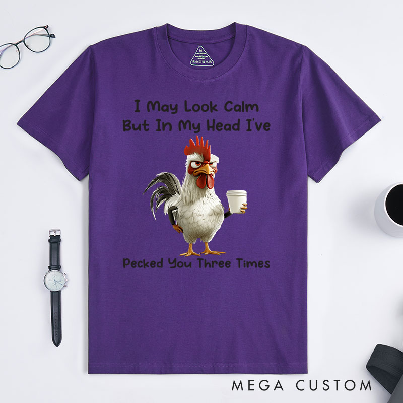 Personalized Chicken Lover I've Pecked You Three Times T-Shirt