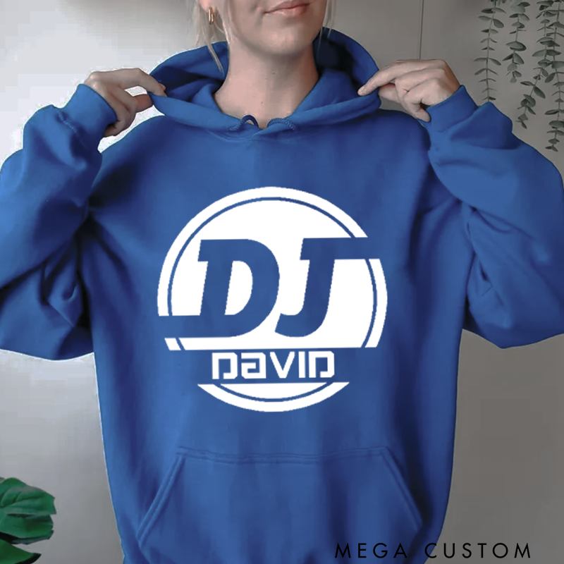 Personalized Classic Hoodies DJ Name Music Hoodie
