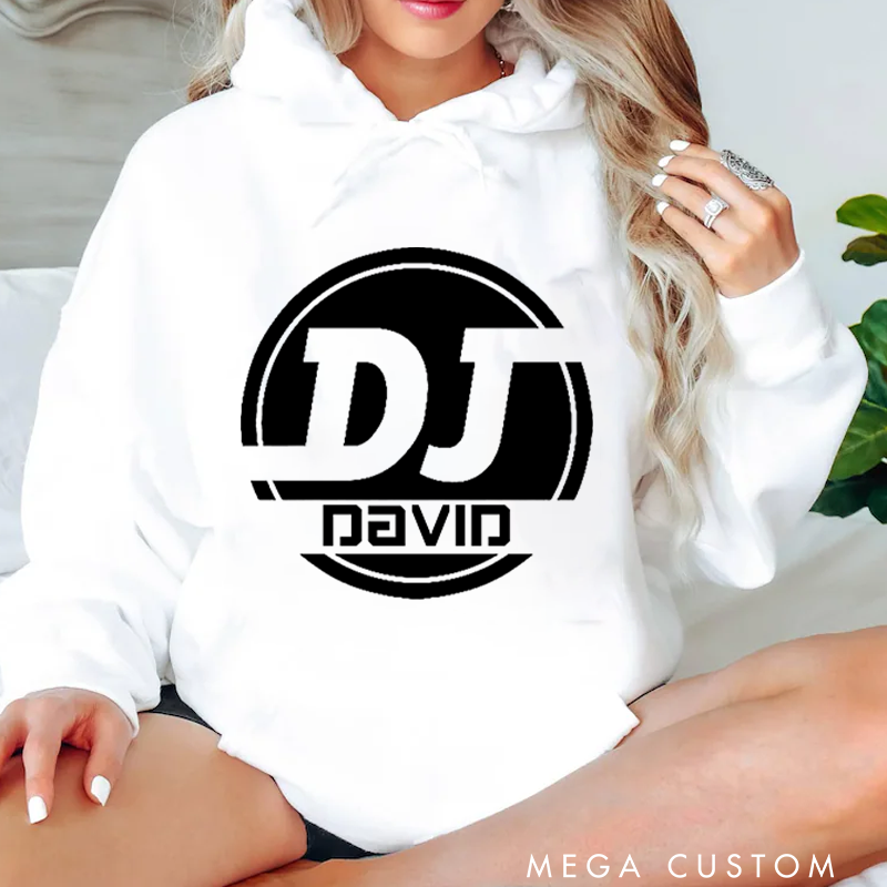 Personalized Classic Hoodies DJ Name Music Hoodie